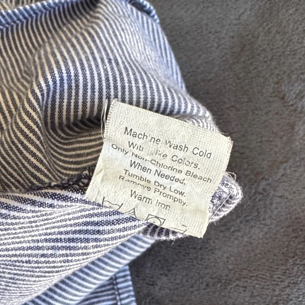 Blue and White Striped Men's Shirt - Picture 5 of 6